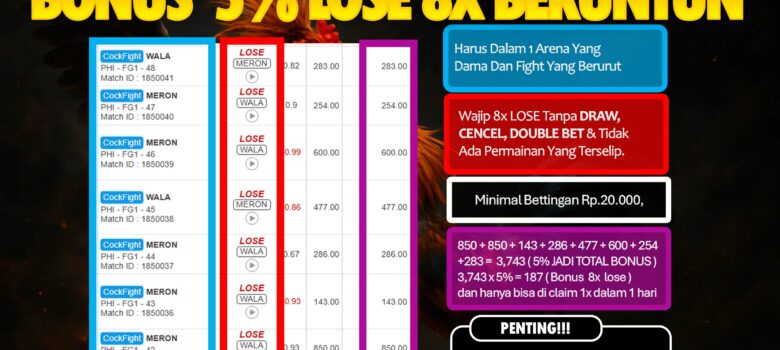 Bonus Sabung Ayam Hebatbet